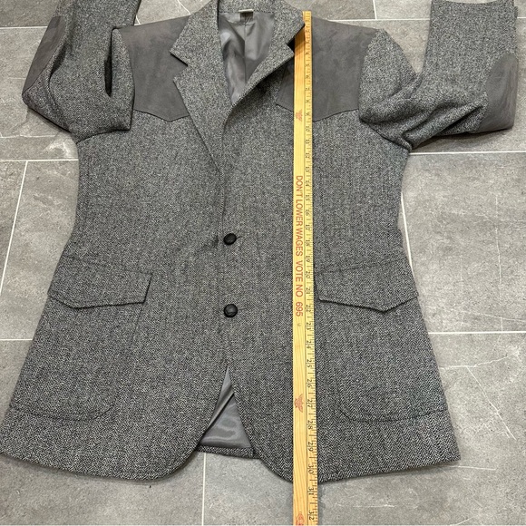 Pendleton gray wool sport coat blazer jacket button up suit formal - Picture 13 of 13